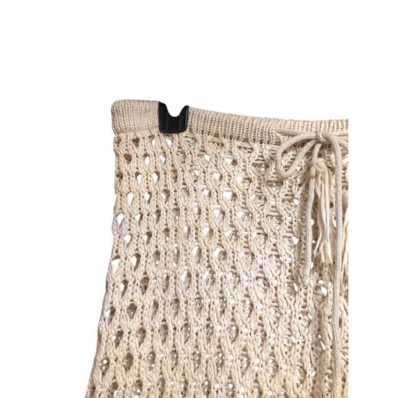 Bohemian Western Tan Crochet Swimsuit Skirt Cover Up Sz 18W - Picture 7 of 11